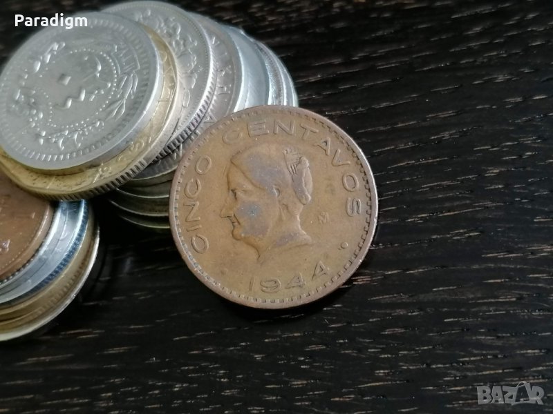 Монета - Мексико - 5 центавос | 1944г., снимка 1