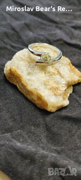 Елегантно сребърно пръстенче с цирконче (размер 17мм) , снимка 1