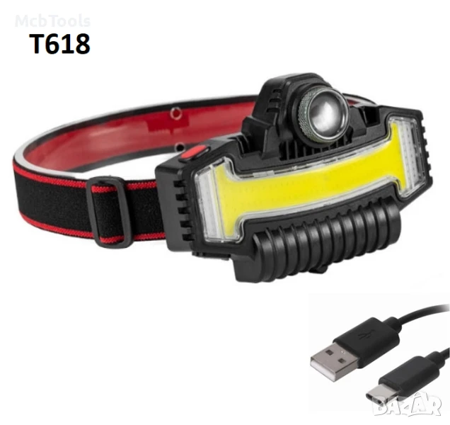 Мощен акумулаторен челник с USB зареждане, снимка 1