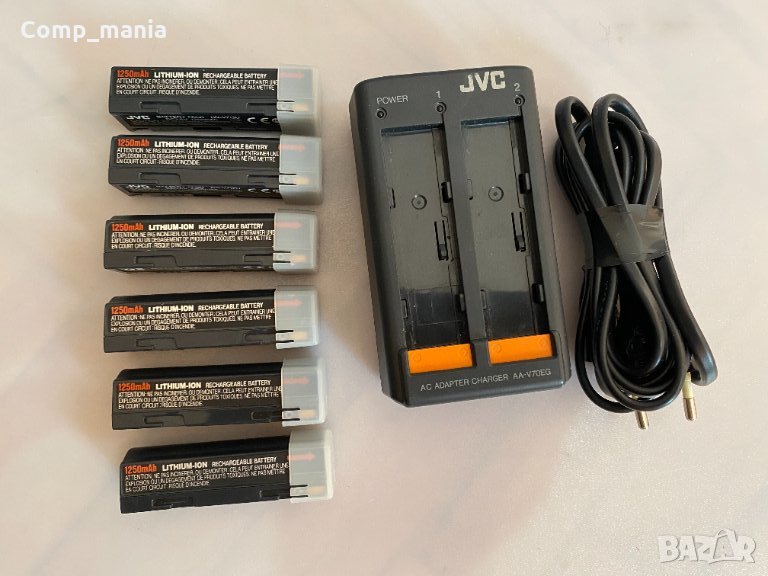 6 бр. батерии и зарядно JVC, снимка 1
