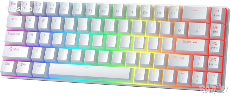 Чисто нова MageGee MK-Box Мини преносима механична геймърска клавиатура, 65% оформление..., снимка 1