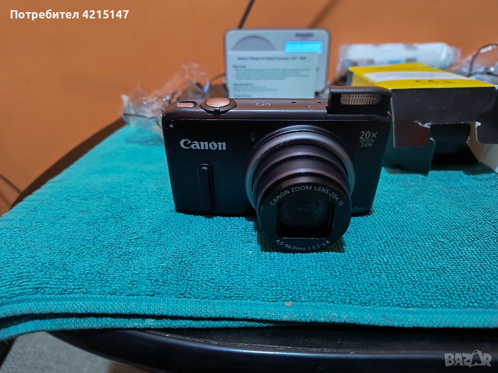 Canon PowerShot SX260HS, 12.1MP, Черен-Дигитален фотоапарат(камера) , снимка 1