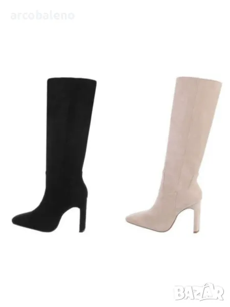 Дамски ботуши на висок ток, 2цвята , снимка 1