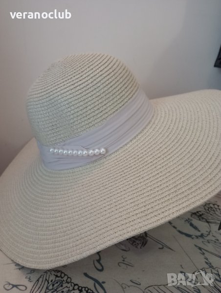 Дамска лятна капела с перли Бежова, снимка 1