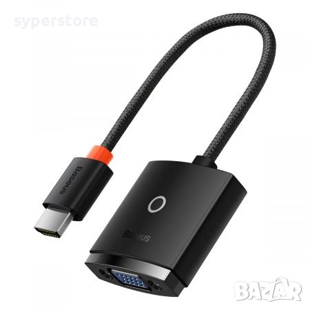 Преходник Адаптер от HDMI към VGA, Micro USB и Mini 3.5mm Jack Baseus Lite WKQX010101 Черен Adapter , снимка 1