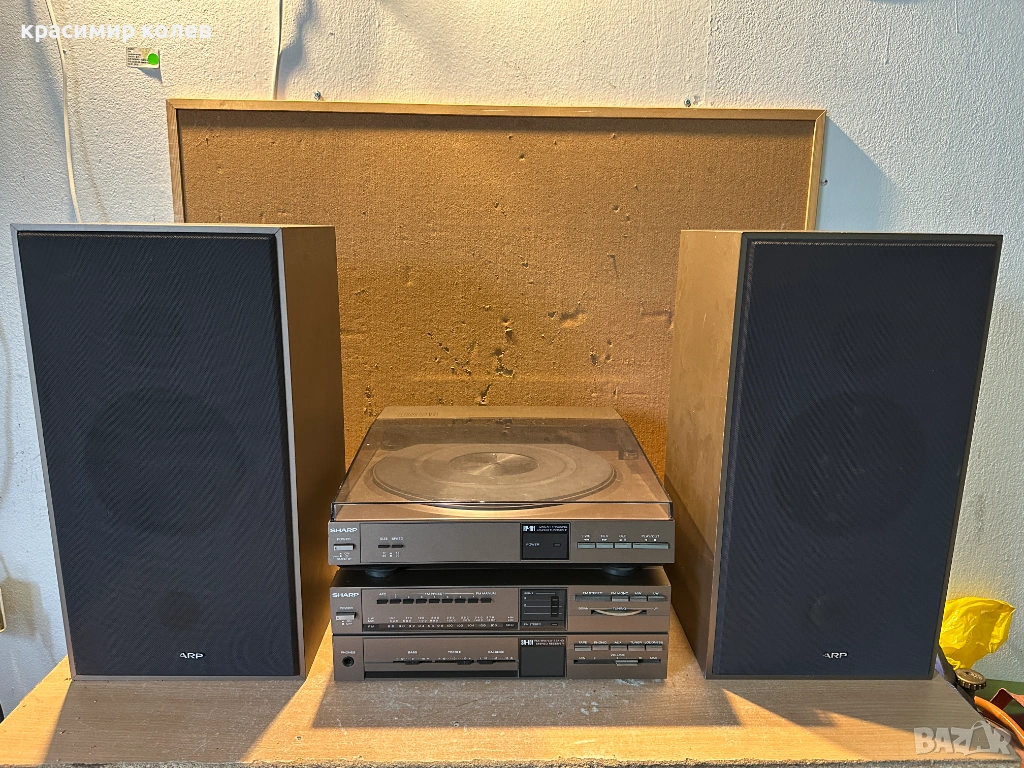 ресивър , грамофон и тонколони "SHARP SA-101", снимка 1