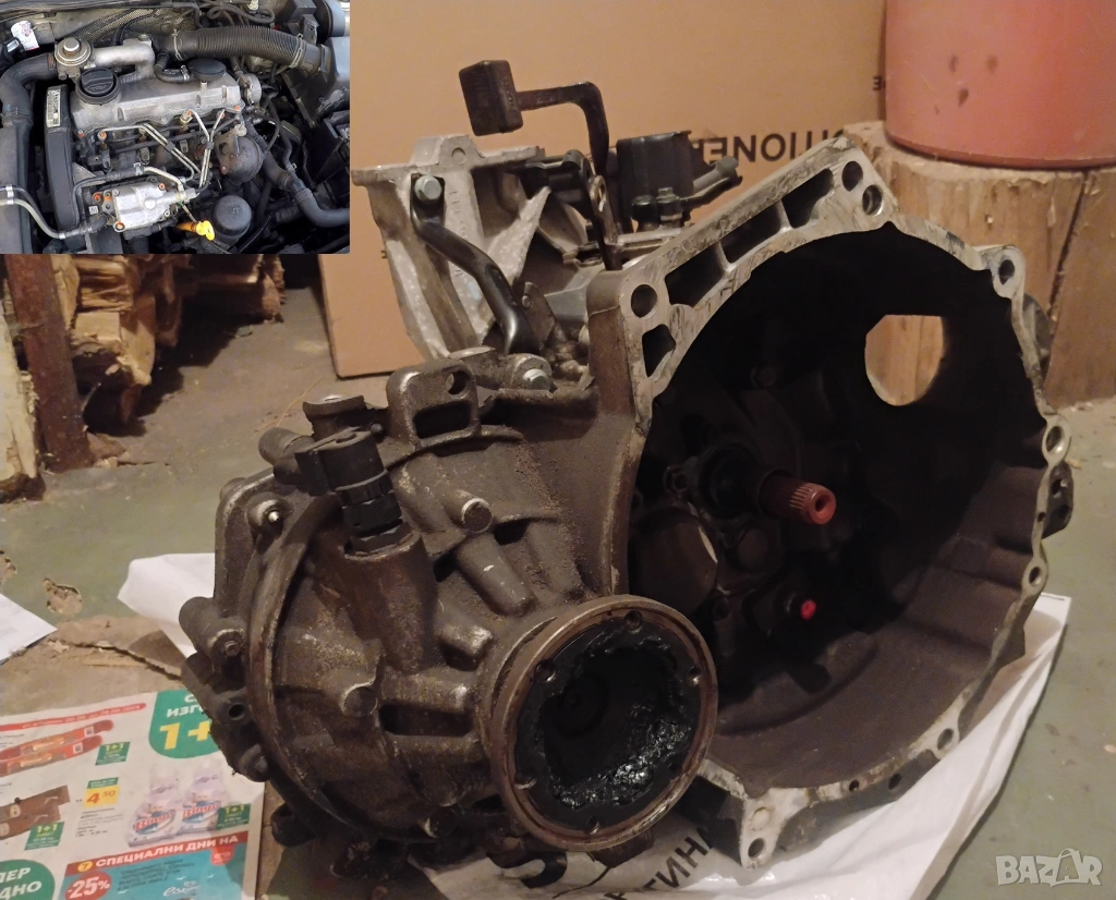 Ръчна 5 степенна скоростна кутия VW 1.9 TDI 90 и 110 кс 02J 301 107 C, снимка 1