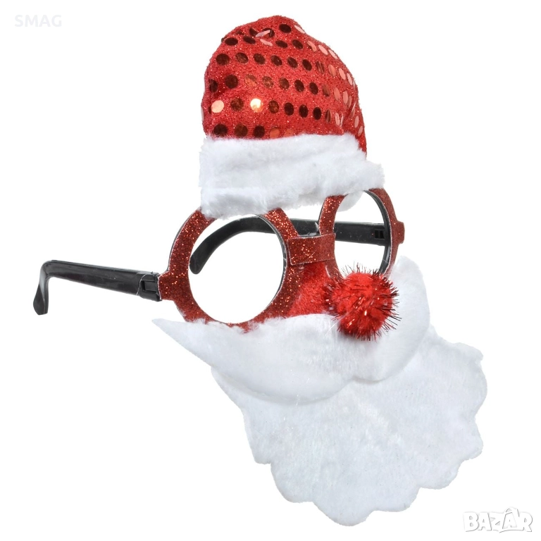Коледни очила Дядо Коледа с шапка_1143193, снимка 1