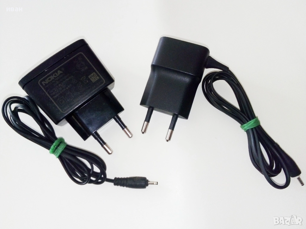 Две оригинални зарядни за телефони NOKIA, снимка 1