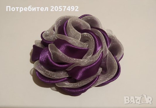 Цветя сатен и органза, снимка 1