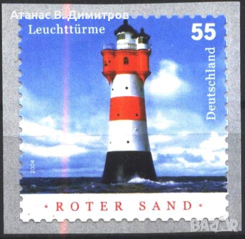 Чиста марка самозалепваща Морски фар 2004 от Германия, снимка 1