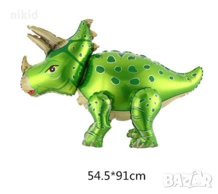 Динозавър с рога голям динозавър фолио фолиев балон хелий въздух парти, снимка 1