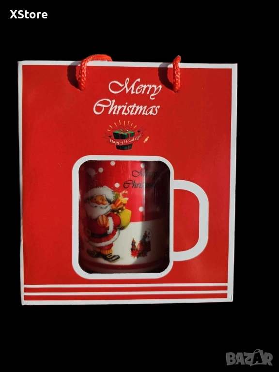 Оригинален коледен подарък чаша в оригинална опаковка и лъжичка, снимка 1
