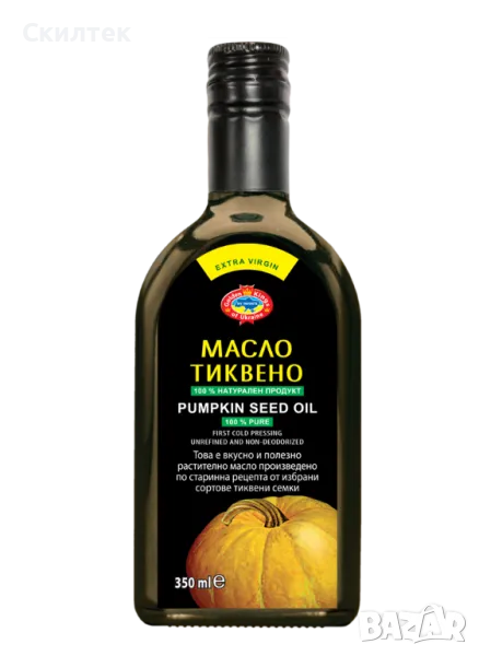 Тиквено масло EXTRA VIRGIN Нерафинирано студено пресовано масло от семена на тиква Агроселпром олио, снимка 1