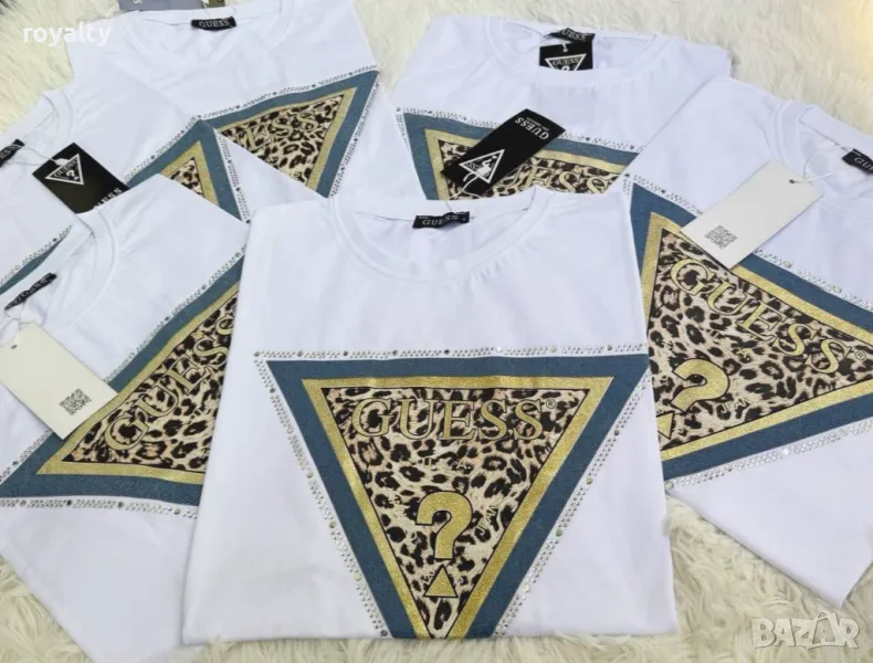 Памучни дамски тениски Guess, снимка 1