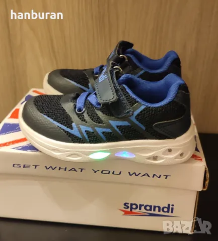 Светещи бебешки маратонки sprandi, размер 22, снимка 5 - Бебешки обувки - 49547100