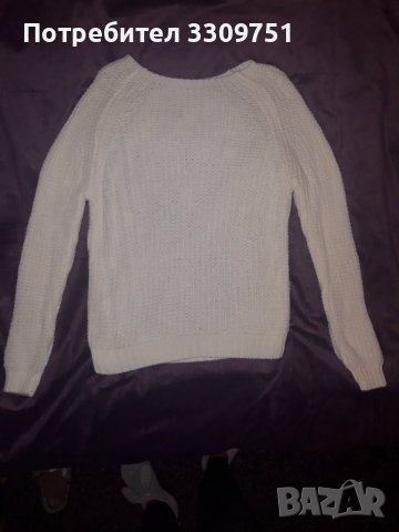 !Чисто нов! Бял плетен пуловер , снимка 2 - Блузи с дълъг ръкав и пуловери - 38265899