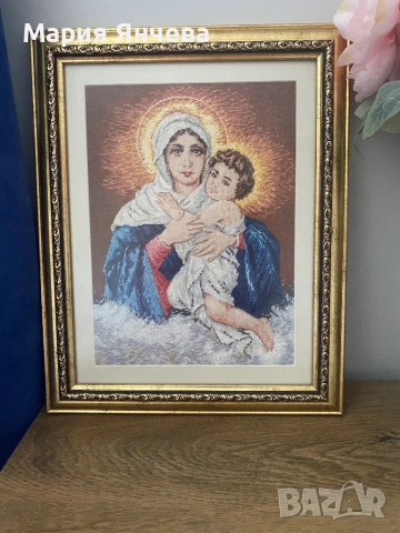 Гоблен ,,Хубавата Мадона”, снимка 3 - Гоблени - 51949696