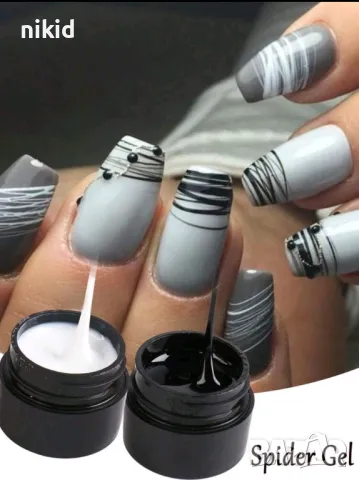 Spider gel гел лак паяжина за нокти маникюр декорация , снимка 4 - Продукти за маникюр - 47992940