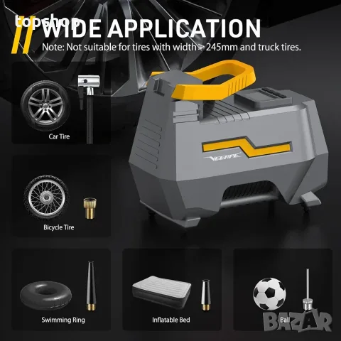 Чисто нов двуканален електрически компресор VEEAPE 150 PSI (12V и 220V)  , снимка 7 - Аксесоари и консумативи - 55752728