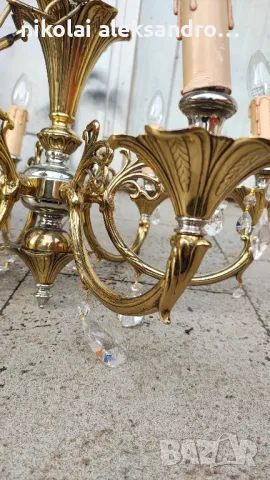 винтидж полилей месинг, снимка 5 - Антикварни и старинни предмети - 50236665