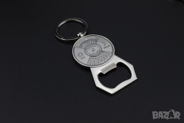 Ключодържател Вечен календар въртящ диск  с отварачкаметален готин ключ, снимка 2 - Други ценни предмети - 29433908