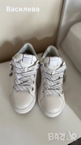 ПРОМО!!! Karl Lagerfeld бели кецове, снимка 6 - Кецове - 50488650