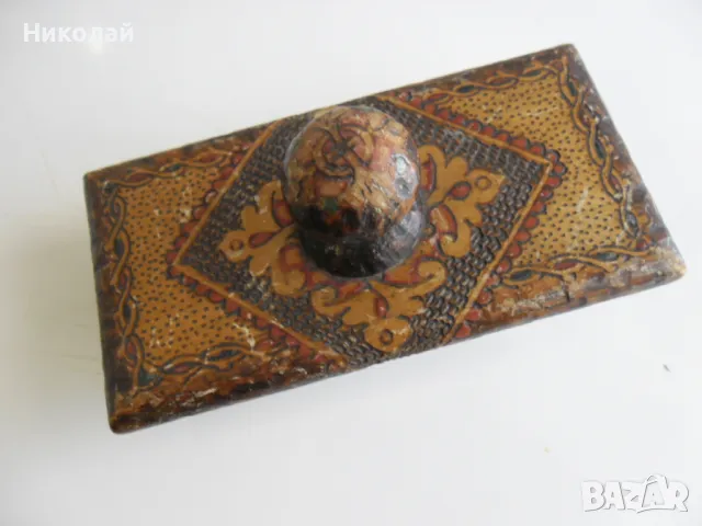 Красива дървена попивателна , снимка 7 - Антикварни и старинни предмети - 49978129