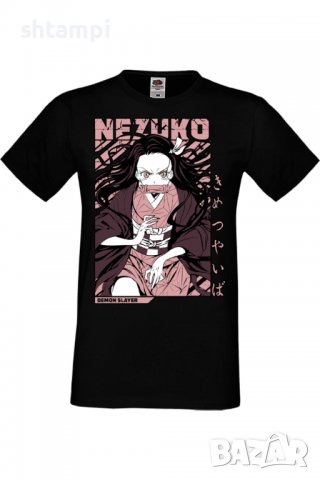 Мъжка тениска Demon Slayer Nezuko Kamado 01,Анимация,игра,Празник,Повод,