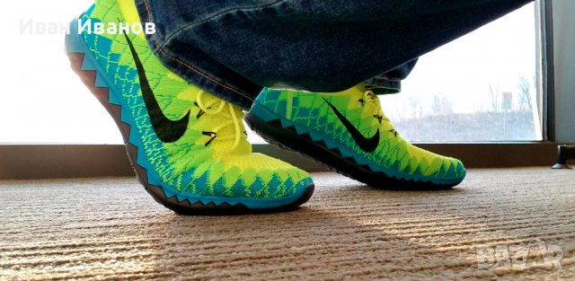 маратонки  Nike Free 3.0 Flyknit 'Volt' номер 45.5-46, снимка 3 - Маратонки - 40186571
