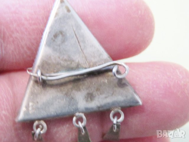 Старинна сребърна муска, медальон, брошка, накит, амулет сребро, снимка 4 - Антикварни и старинни предмети - 40692936