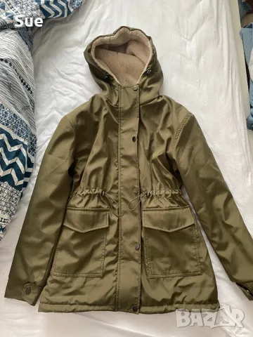 Trendyol нова зелена дамска парка khaki XS, снимка 3 - Якета - 49790105