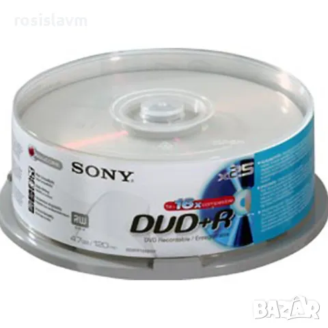 15 бр DVD+R SONY и 6 CD-R дискове