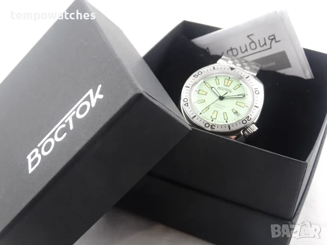 ВОСТОК АМФИБИЯ АВТОМАТИЧЕН-"ЧЕРЕПАХА"-"LIME" ref: 70086В, снимка 3 - Мъжки - 48082146