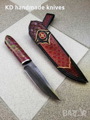 Ръчно изработен ловен нож от марка KD handmade knives ловни ножове, снимка 6 - Ловно оръжие - 30284314