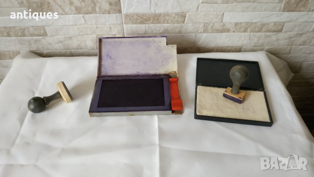 Стари печати, попивателна  и мастилница, снимка 1 - Антикварни и старинни предмети - 34894716