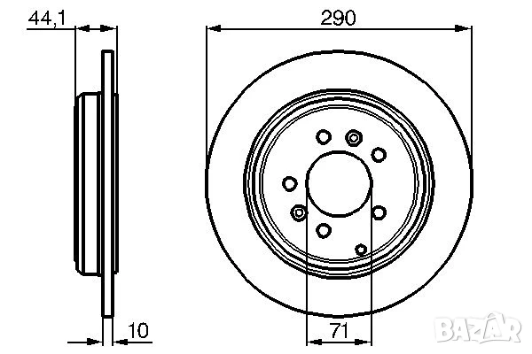 Диск спирачен заден дeсен/ляв за PEUGEOT 605 2.0-3.0 06.89-09.99г.№ P1181P, снимка 3 - Части - 50725808