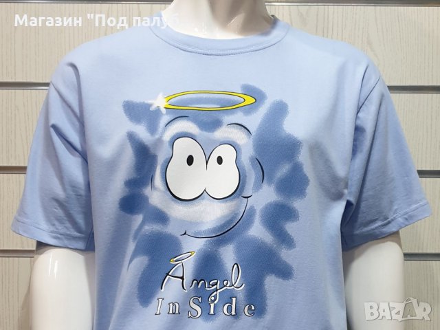 Нова мъжка тениска с трансферен печат  Angel inSide (Ангел отвътре), снимка 5 - Тениски - 28295630