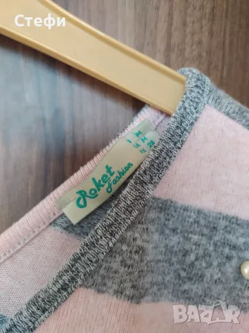 Дамски пуловер с перлички номер М, снимка 5 - Блузи с дълъг ръкав и пуловери - 48289929