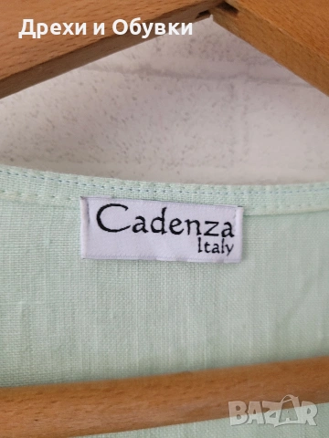 Ленена рокля в цвят мента Италия , снимка 4 - Рокли - 54157793