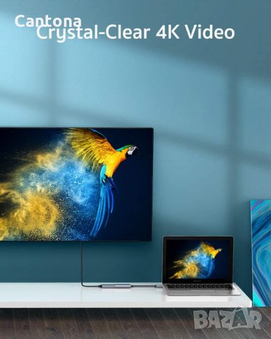 ESR USB C към HDMI адаптер [4K 30 Hz],Thunderbolt 3, снимка 6 - Други - 35340301