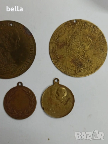 2 месингови голями пендари за накит ,османски медал Цар Борис и Цар Симеон., снимка 7 - Антикварни и старинни предмети - 52463935
