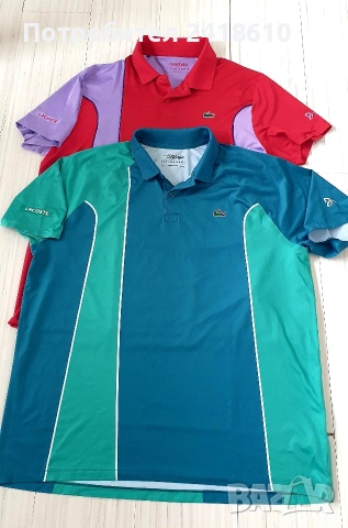 Lacoste Sport X Novac Djokovic Regular Fit Mens Size 7 - 2XL - XL 2бр ОРИГИНАЛ! Мъжки Тениски!