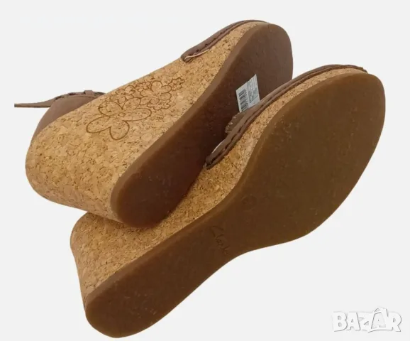 НОВИ CLARKS сандали на платформа - корк, №39, снимка 4 - Сандали - 56112471