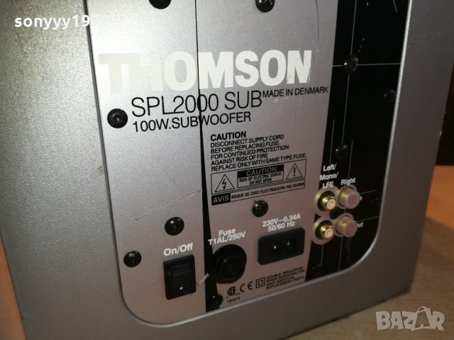 THOMSON POWERED SUBWOOFER SWEDEN 0611201700, снимка 15 - Тонколони - 30698244