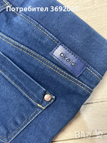 Okaidi Разтягащи се дънкови панталони за момиче 5г, снимка 7 - Детски панталони и дънки - 48410136