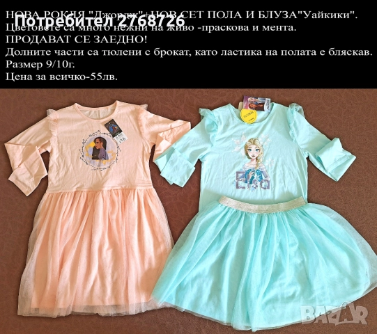 НОВИ рокли с дълъг ръкав, почти всички внос от Англия, снимка 6 - Детски рокли и поли - 52214584