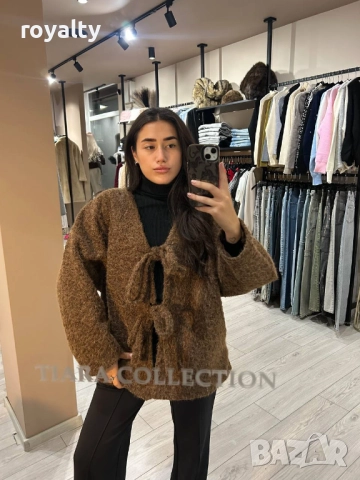 Кафяво Дамско Палто , снимка 3 - Палта, манта - 52886020