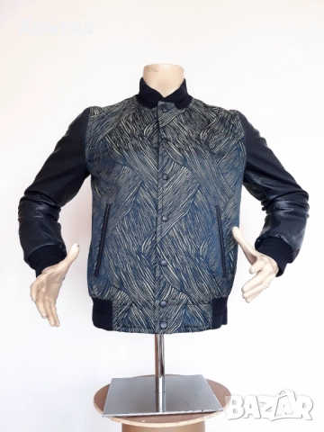 Carven - Оригинално мъжко яке от естествена кожа размер M, снимка 4 - Якета - 51807357