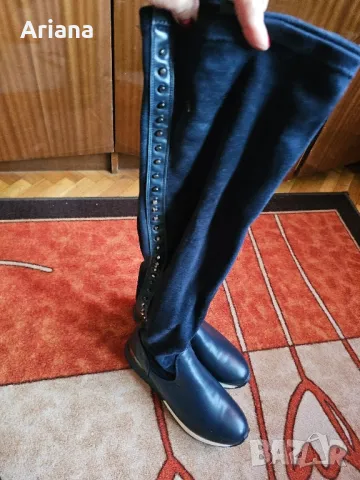 Дамски велурени ботуши над коляното, снимка 3 - Дамски ботуши - 48895527